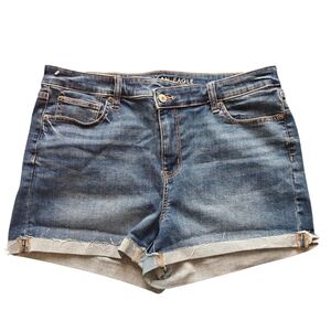 American Eagle Outfitters Women's Classic Blue High Rise Shirtie  Short Size16